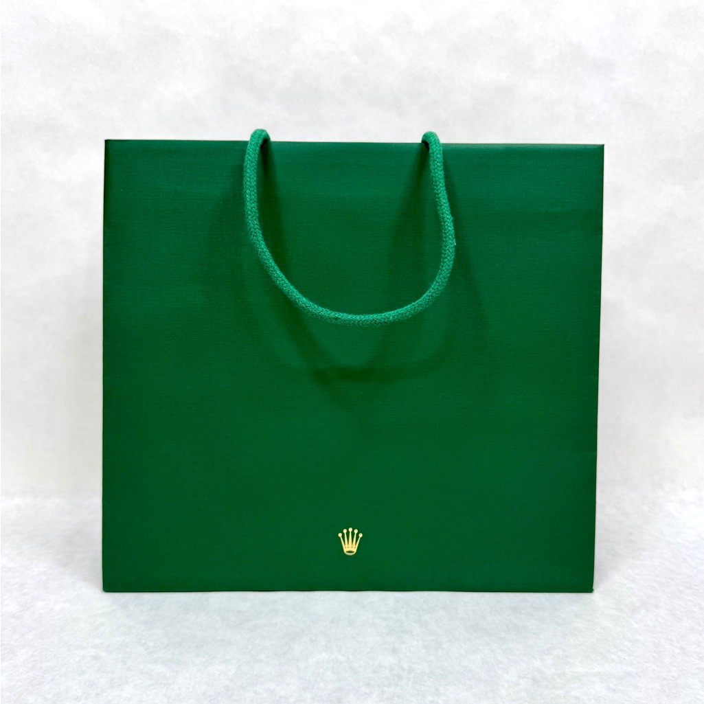 rolex green paper shopping bag  1225 x 11 x 4375